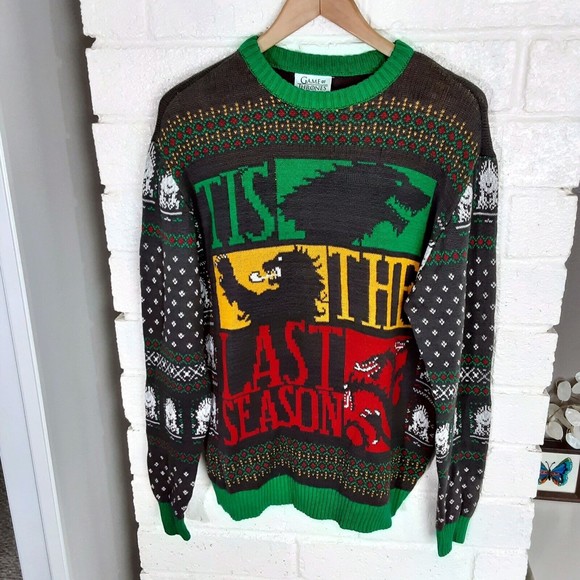 GOT XL Ugly Sweater Unisex XL “Tis The Last Season” XMAS HBO - Picture 1 of 11